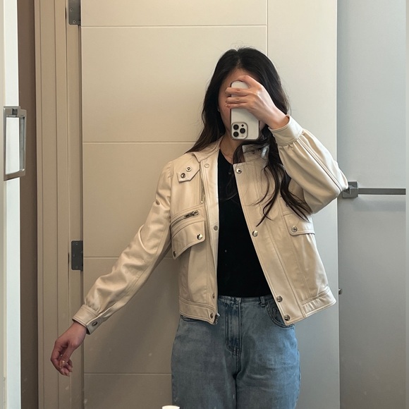 99% new real leather jacket - Picture 2 of 3